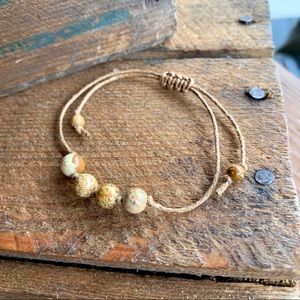 ✨RUSTIC BOHO PICTURE JASPER STONE STRING BRACELET
